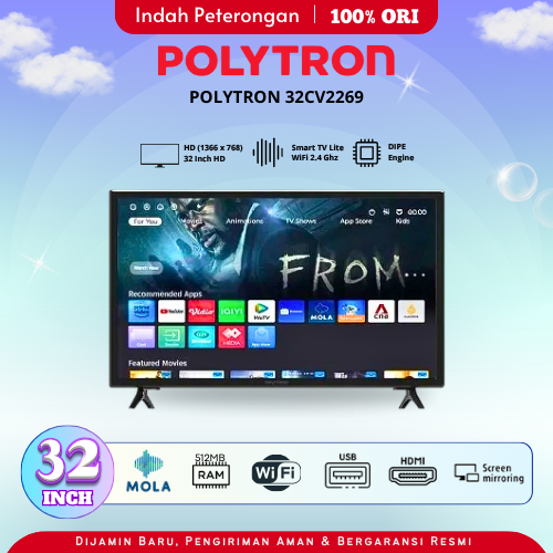 SMART TV Polytron 32CV2269/LED TV SMART DIGITAL POLYTRON MOLA TV/LED TV MURAH/JOMBANG