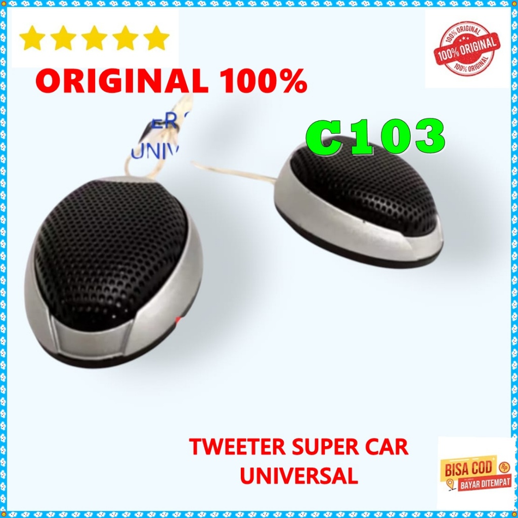 C103 100% ORIGINAL Piezo tweeter super CAR SEPASANG 1 SET DUA 2 PCS treble twiter spk mini mobil car