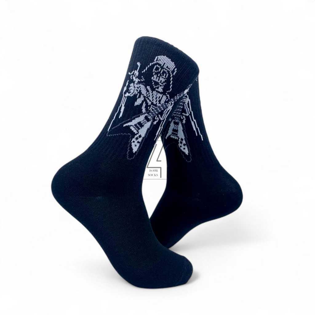 Kaos Kaki Oldschool - Kaos Kaki Music Motif Band Darth Vader - Four Socks