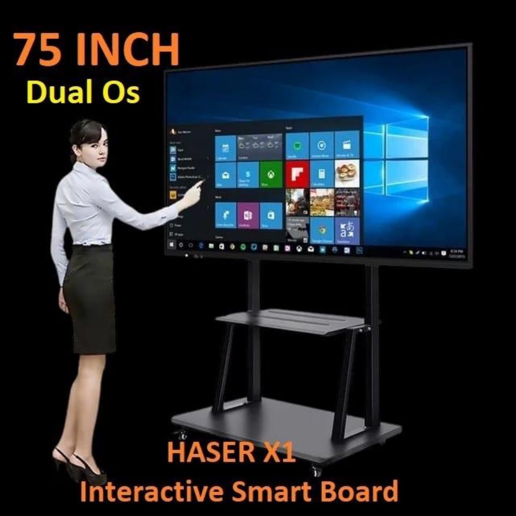 Interactive Flat Panel Digital Smart White Board Dual Os Haser X1 55/65/75 Inch - 75 INCH