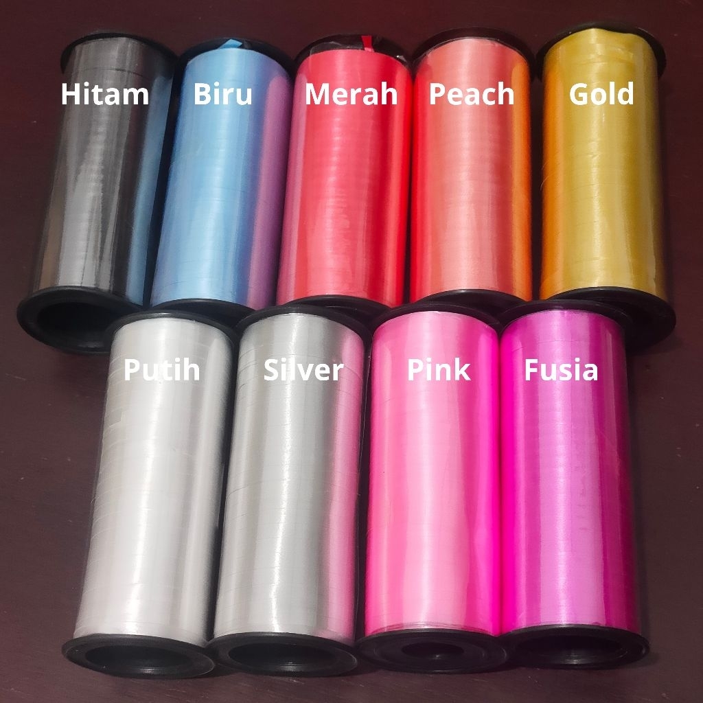 10 Meter Pita Kado Gulung Balon ll Pita Balon ll Pita Kado Balon ll Pita Eceran