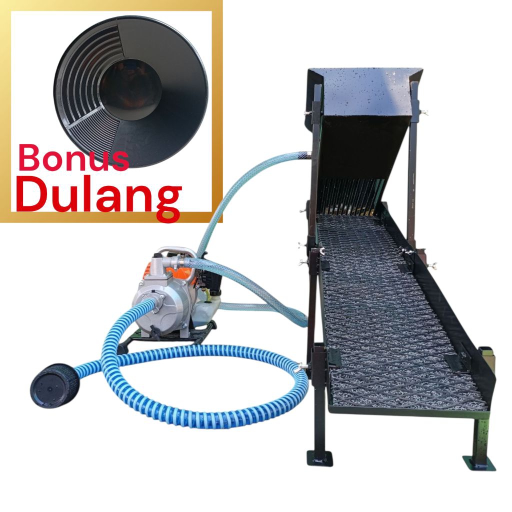 INDUKMAS Mesin Box Emas Mini Talang emas Portable Free Dulang | Tambang Emas Rakyat