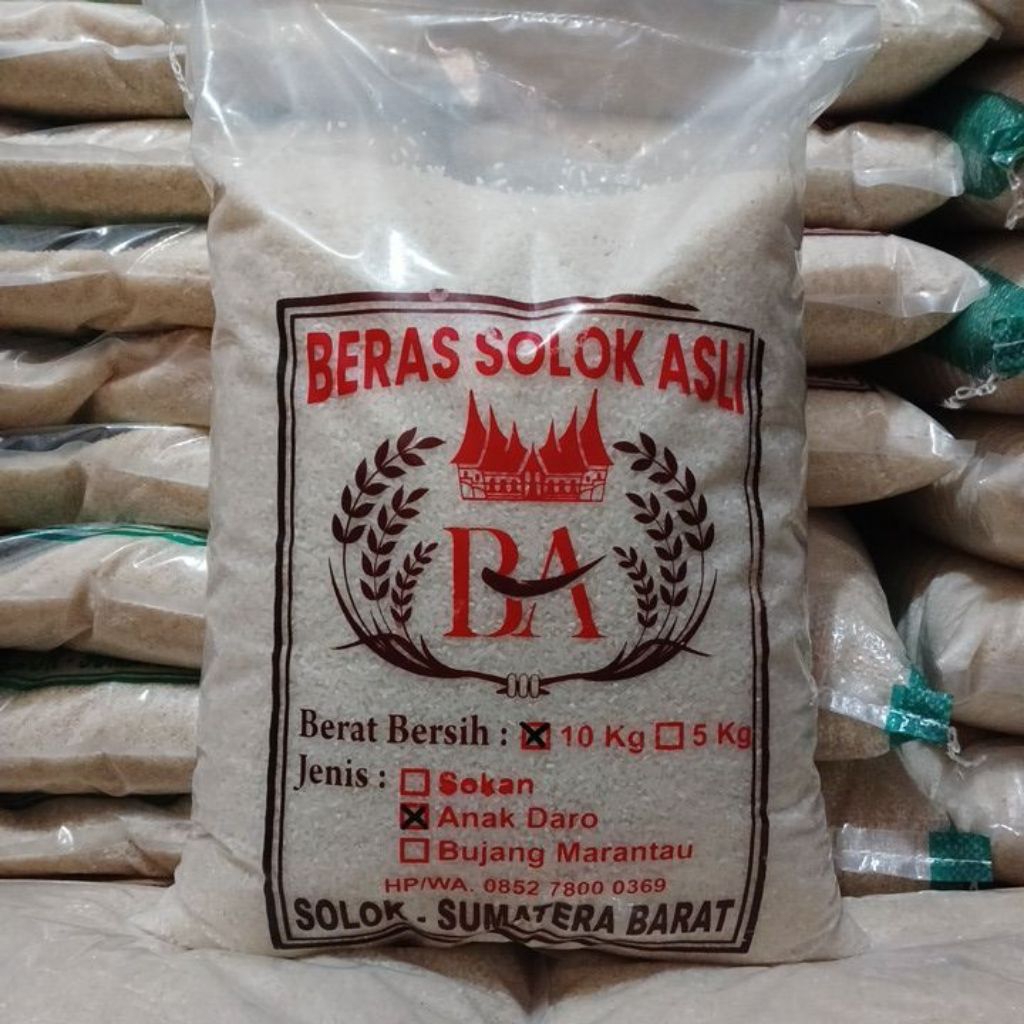 BERAS SOLOK Asli 10kg Anak Daro |beras minang| beras padang | beras sumatera barat