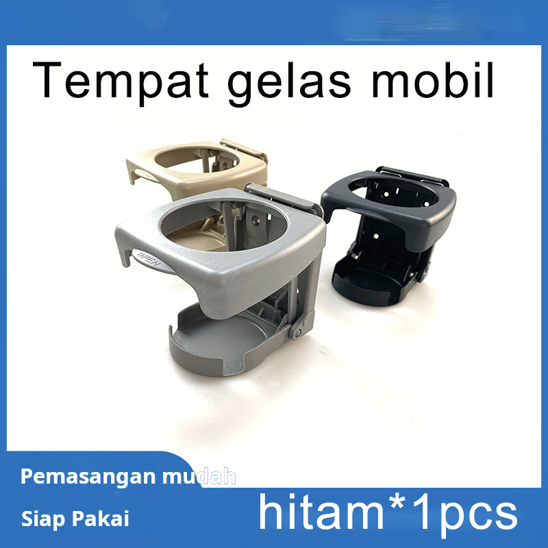 Tempat gelas lipat untuk mobil, dipasang di pintu, tempat gelas lipat, asbak, tempat minuman, tempat