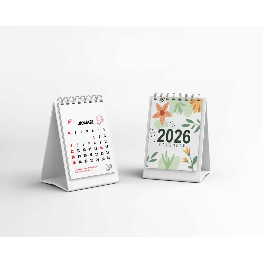 KALENDER 2026 DAN 2027 AESTETIC / KALENDER MINI STAND 2026 DAN 2027 / KALENDER MINI 2026 DAN 2027 / 