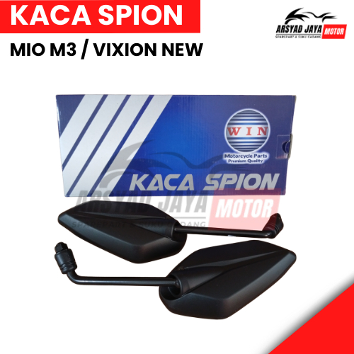 Kaca Spion Motor Mio M3 Vixion New – Spion Ori Hitam Kiri Kanan  Merk WIN Original Warna hitam