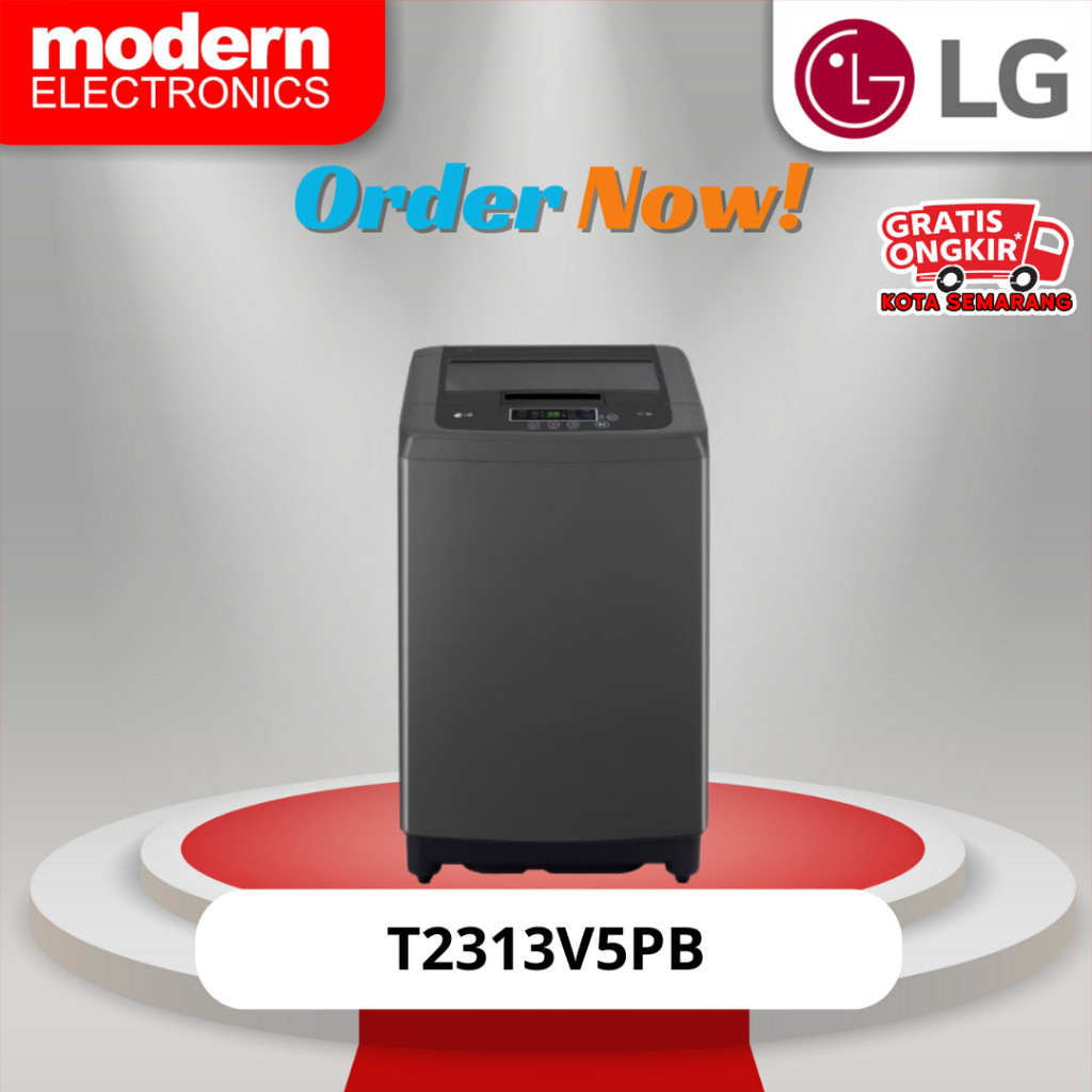 MESIN  CUCI TOP LOADING LG 13 KG INVERTER  T2313VSPB