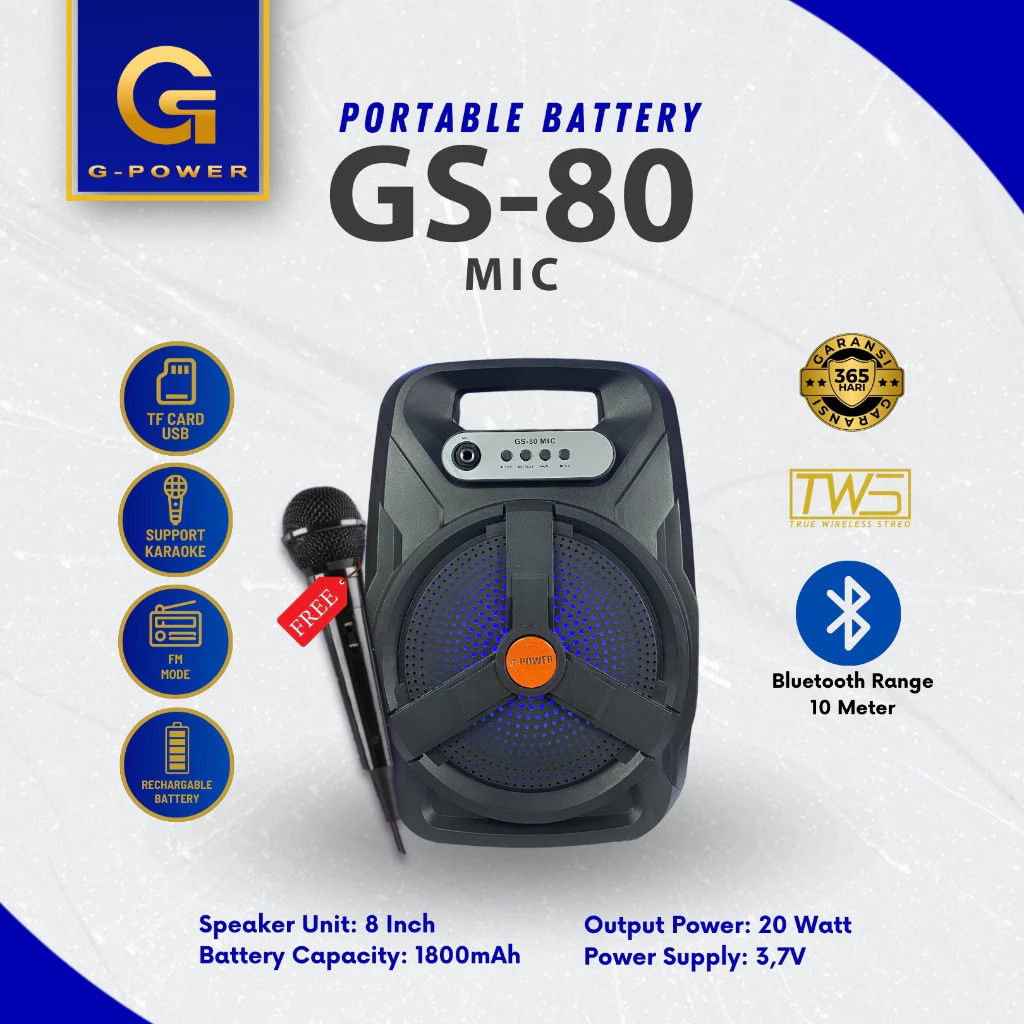 G-POWER SPEAKER GS-80 MIC