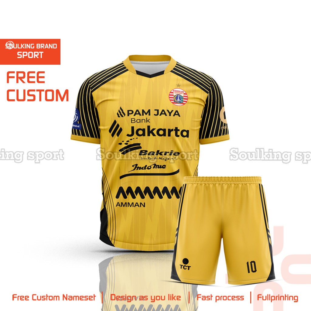 Baju Jersey Bola Persija 2025 - 2026 Goalkeeper Home Away Third Liga 1 Indonesia Free Custom Nama Wa