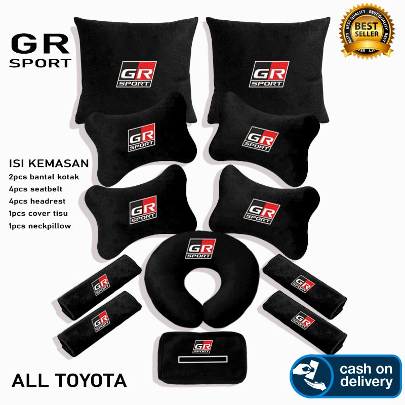 GR SPORT BANTAL AKSESORIS INTERIOR MOBIL GR  AGYA, RAIZE, YARIS, AVANZA, VELOZ, RUSH, KIJANG INNOVA,