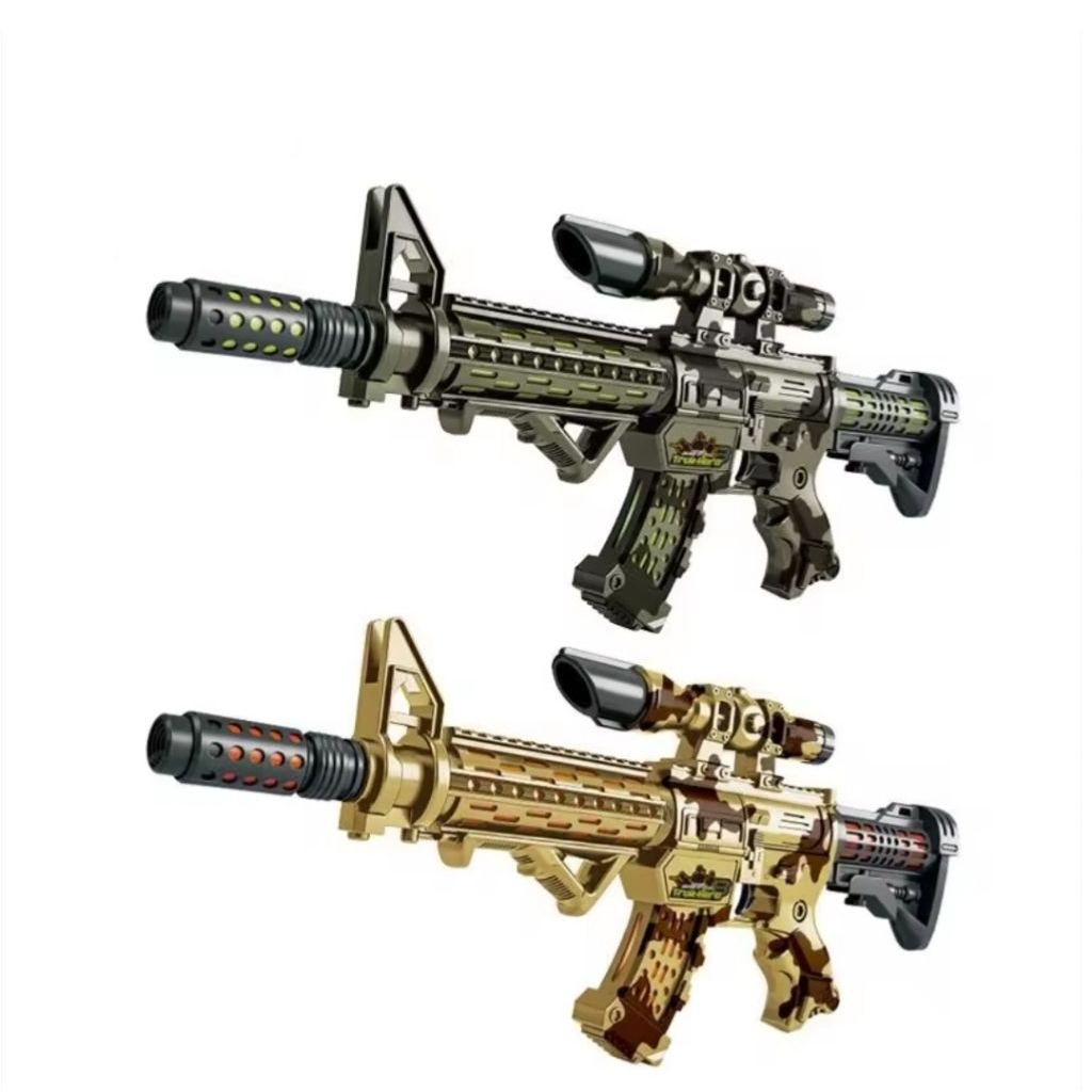 Mainan Tembakan M4 - Mainan Assault Rifle dengan Lampu & Suara