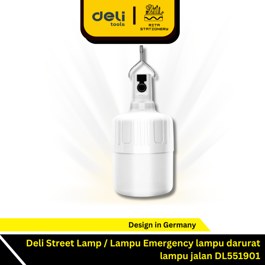 Deli Street Lamp - LED Emergency Camping Light, Lampu Tahan 24 Jam DL551901