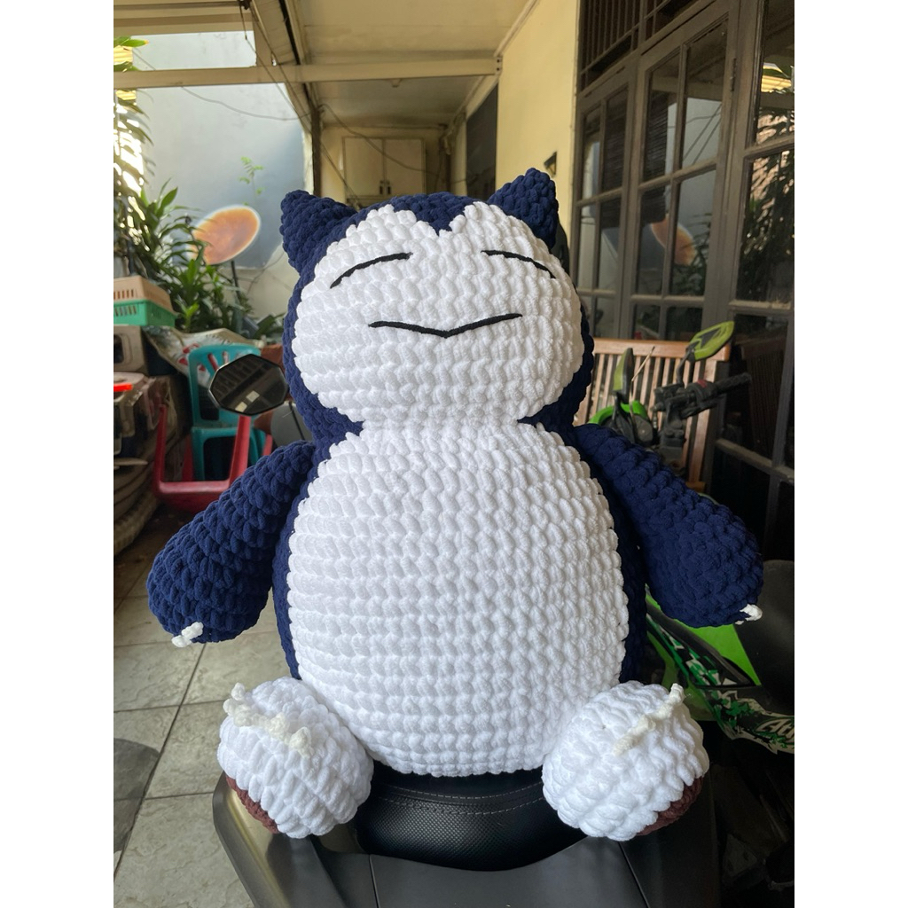 Boneka Rajut Snorlax besar