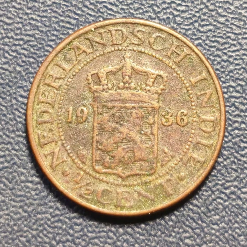 Koleksi Koin Nederlandsch Indie ½ Cent Tahun 1936