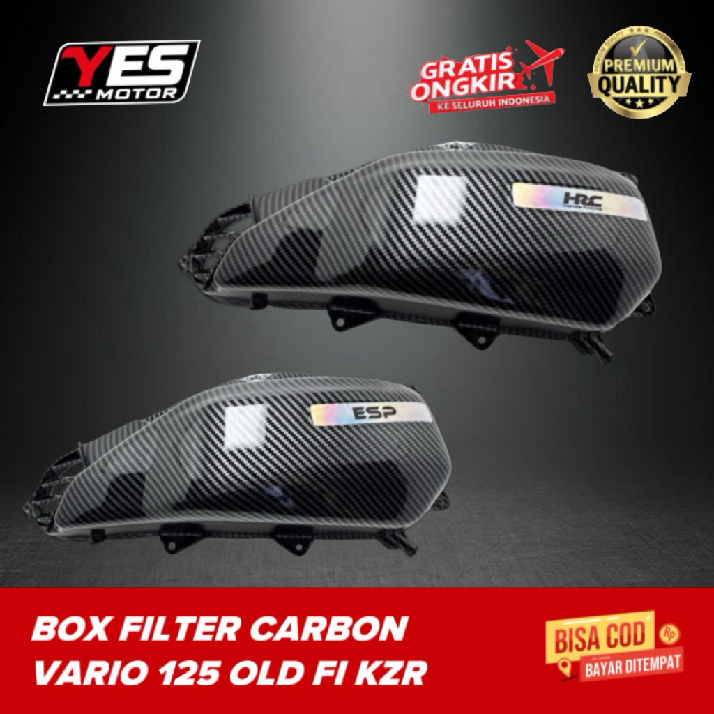 TUTUP BOX FILTER CARBON VARIO 125 OLD F KZR Cover Box Filter Vario 125 Kzr Vario Lama Tutup Filter V