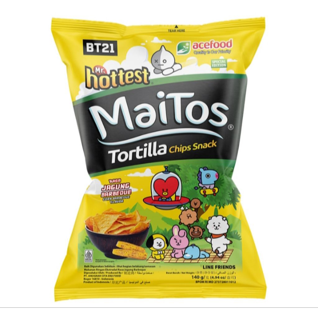 Mr. hottest Maitos Tortilla BBQ 140g