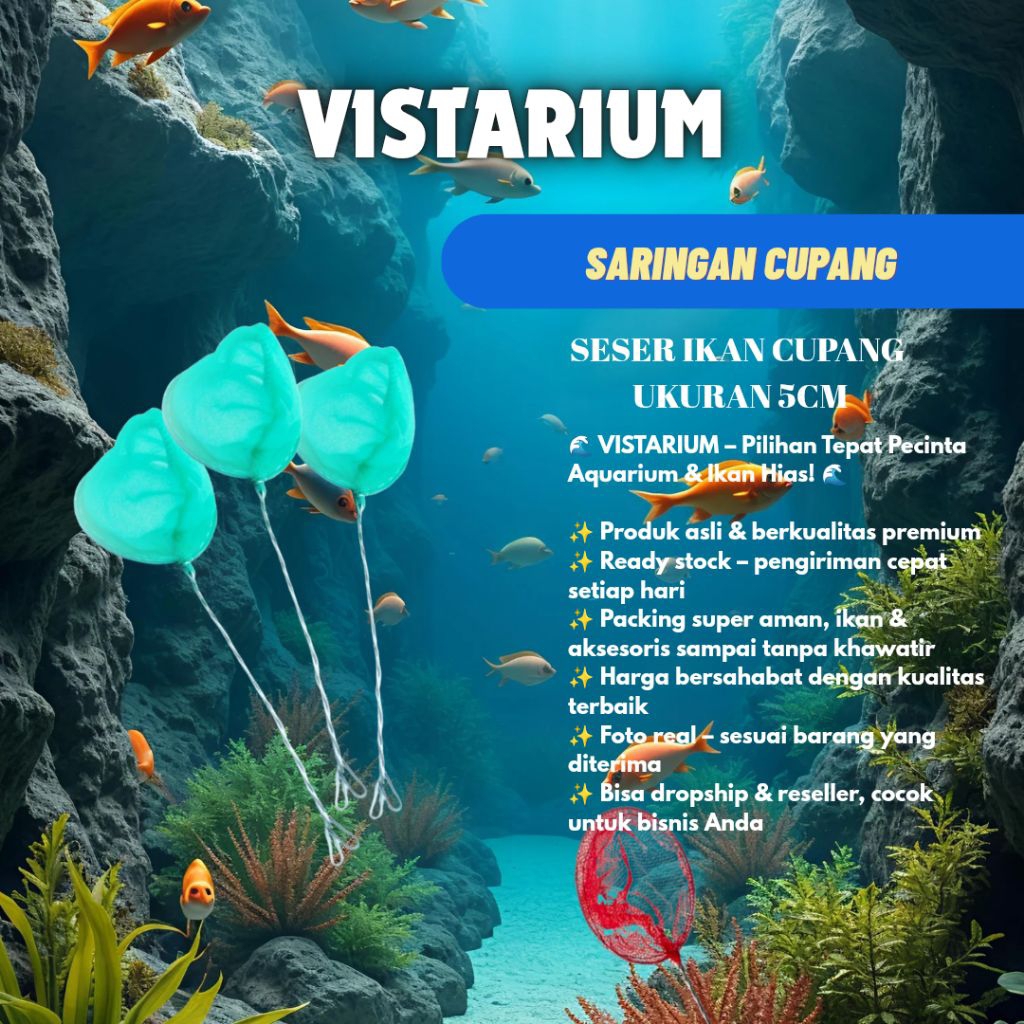 Serokan seser bulat ikan cupang ikan kecil jaring ikan kecil aksesoris aquarium