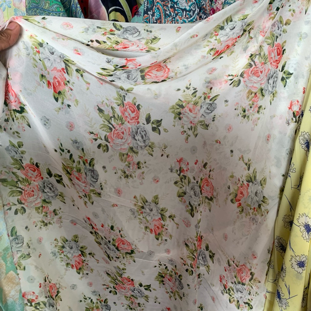 kain sifon sutra motif - kain sifon sutra - kain chiffon sutra