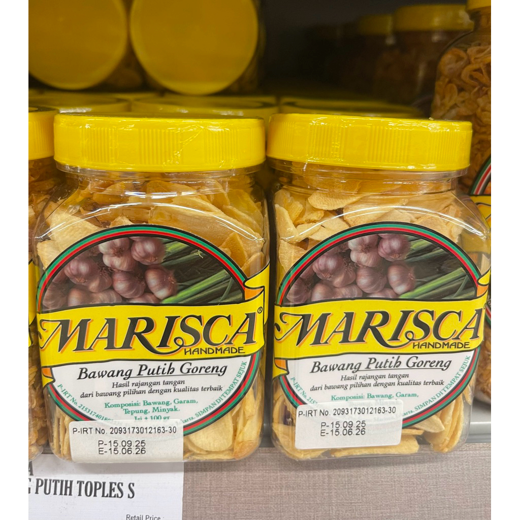 Marisca Handmade Bawang Putih Goreng Dalam Toples 100gram