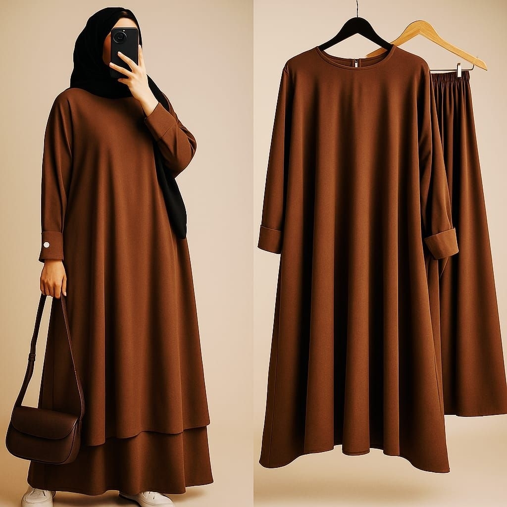 Gamis Premium Terlaris Gamis Kejora Gamis Terbaru Gamis Lesti bahan Crinkle Airflow premium