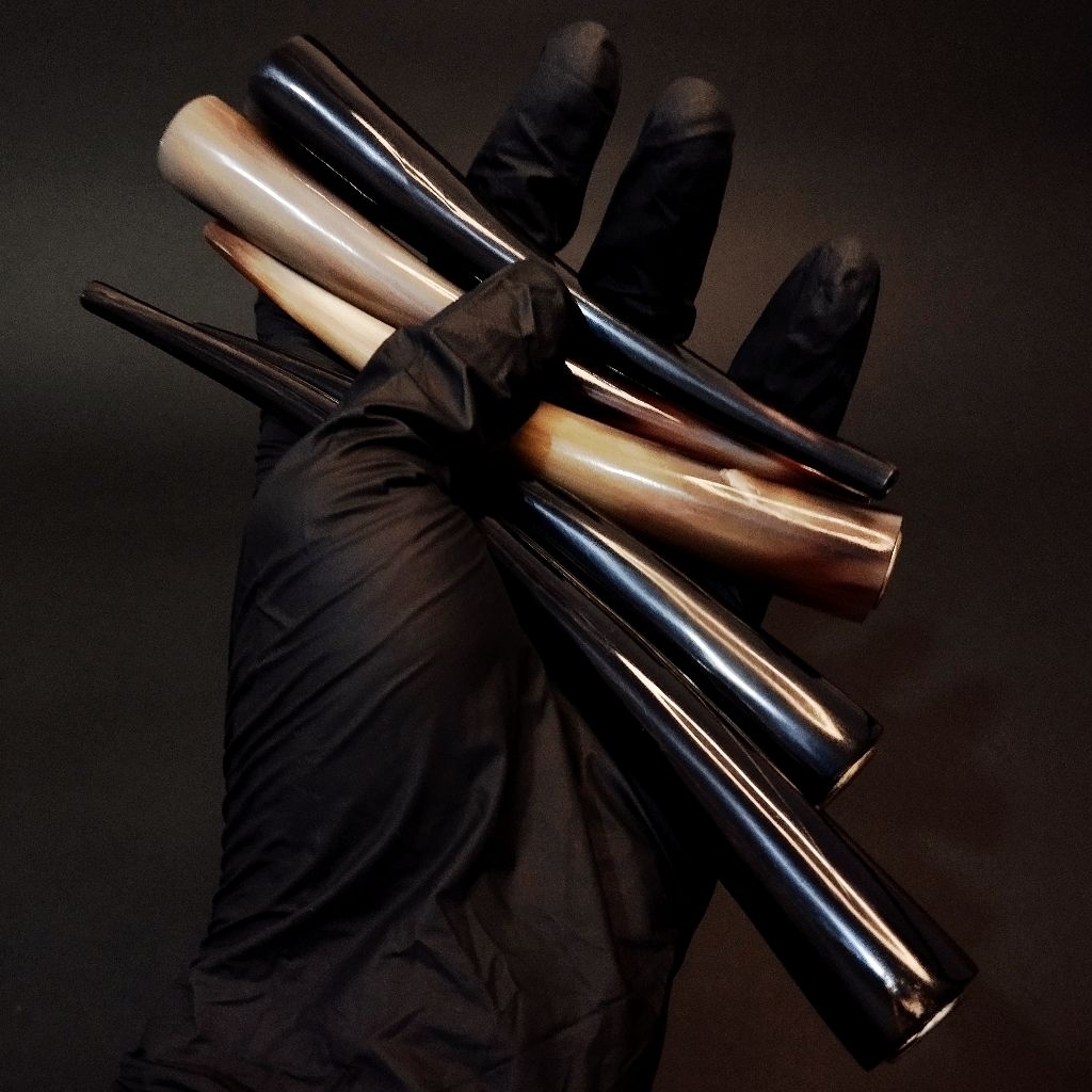 pipa cangklong rokok tanduk kerbau original premium panjang 14cm up natural glossy murah