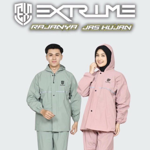 Jas Hujan Motor Extrime Pria Wanita Anti Rembes || Jas Hujan Extrime Setelan Tebal Scotlight