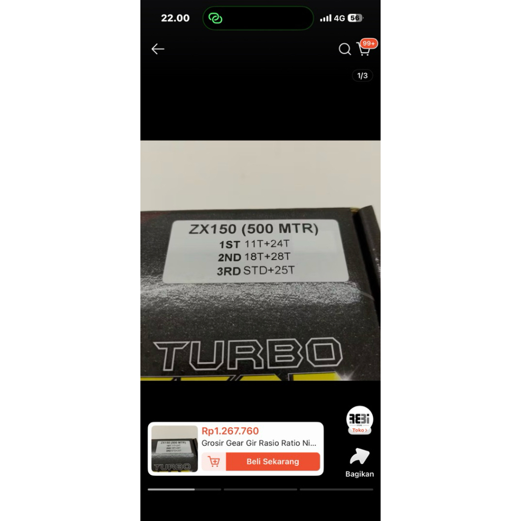 rasio ninja 500m qtt