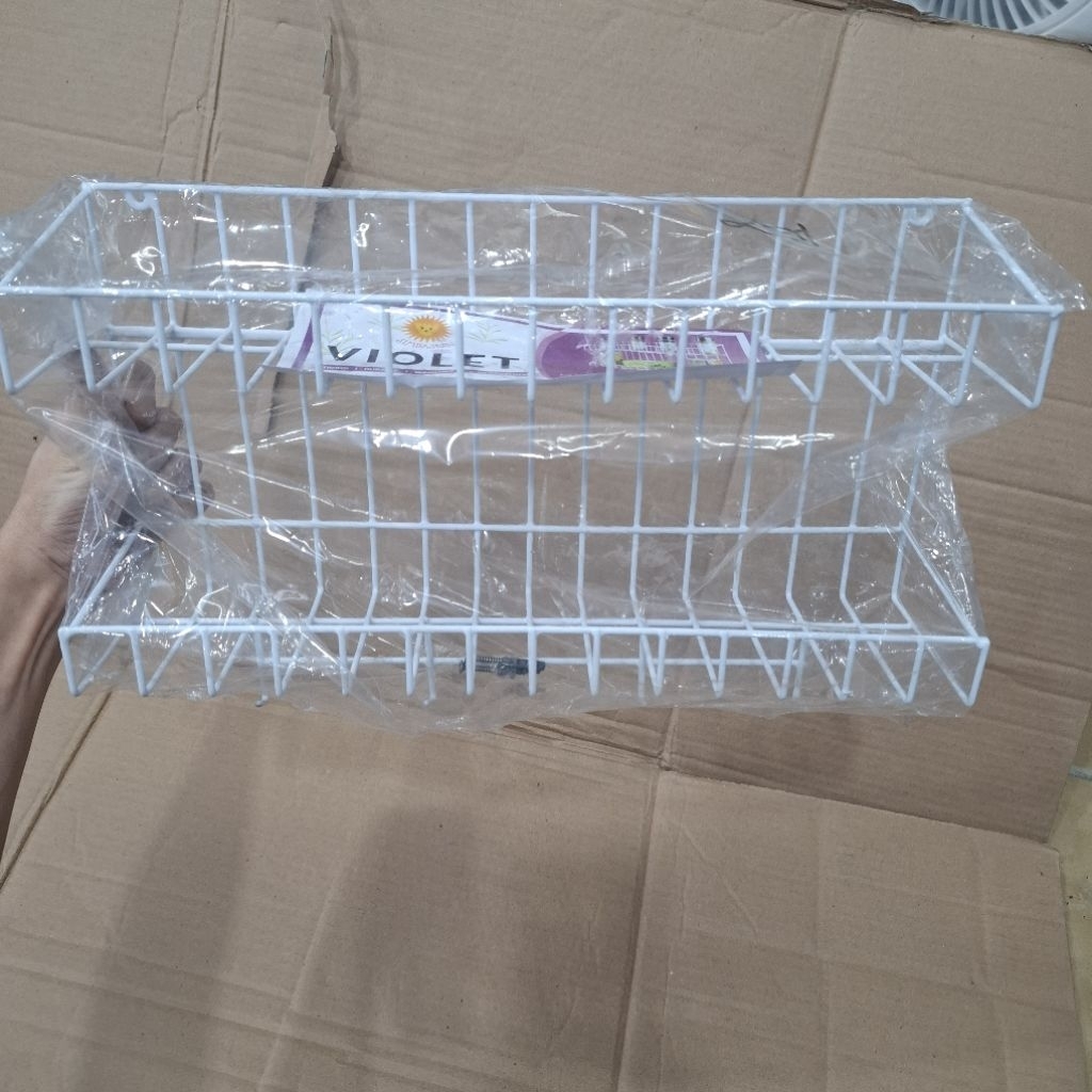 RAK BUMBU DAPUR/ RAK SHAMPOO BAHAN BESI WARNA PUTIH