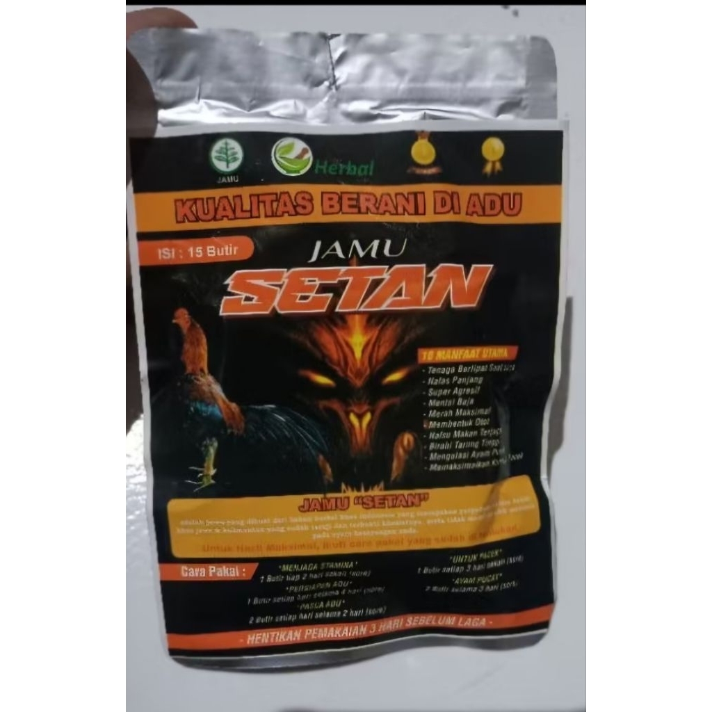 DOPING JAMU SETAN AYAM LAGA 15 KAPSUL HERBAL EXTRA FULL POWER JAMU AYAM ADUAN ADU MENINGKATKAN MENTA