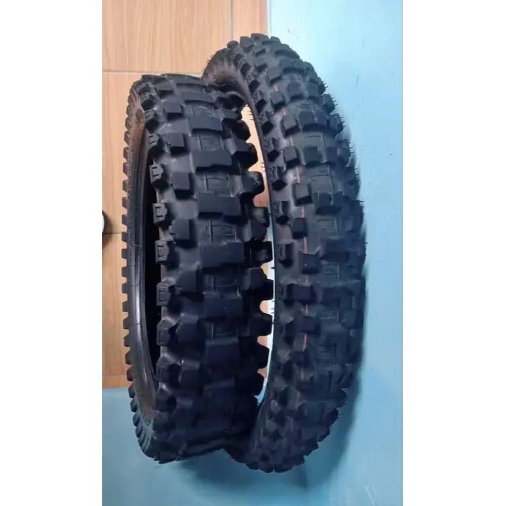 SEPASANG BAN TRAIL CRF WR RING 18 & 21 COPOTAN 85%MULUS