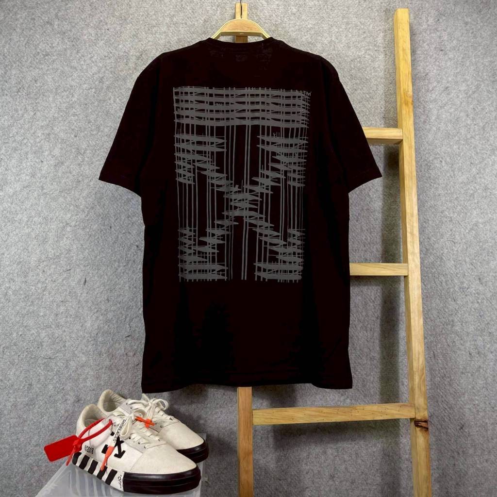 KAOS T-SHIRT VIRGIL ABLOH CONSTRUCTION BUILDING BLACK