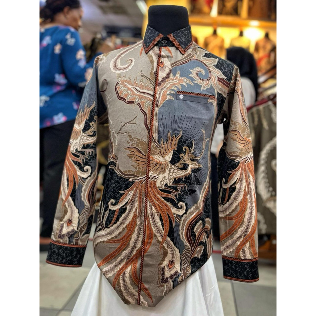 Batik Cantieq Exclusive - SATYAGRAGA | Baju batik pria modern limited bordir smock mewah | Kemeja ba