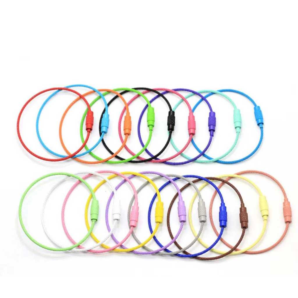 RING KAWAT CARABINER WARNA WARNI/BAHAN KERAJINAN TANGAN