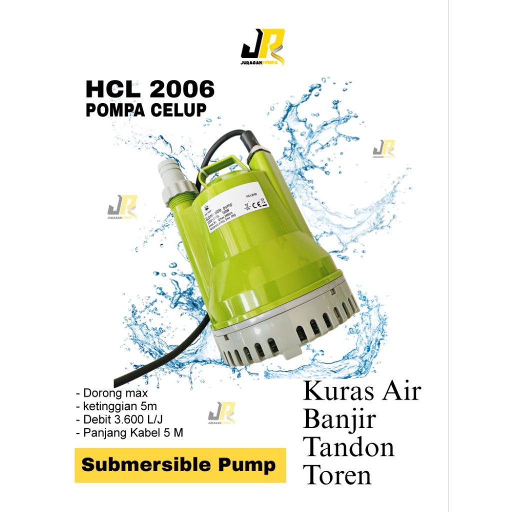 HCL2006 Submersible Pump – Pompa Celup Air Bersih Otomatis HCL Pump Indonesia