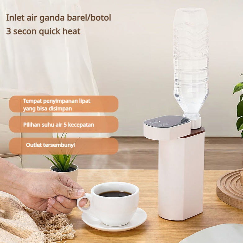 Dispenser Air Portable & Pemanas Air Listrik - Dispenser Mini Lipat untuk Desktop & Travel, Pemanas 