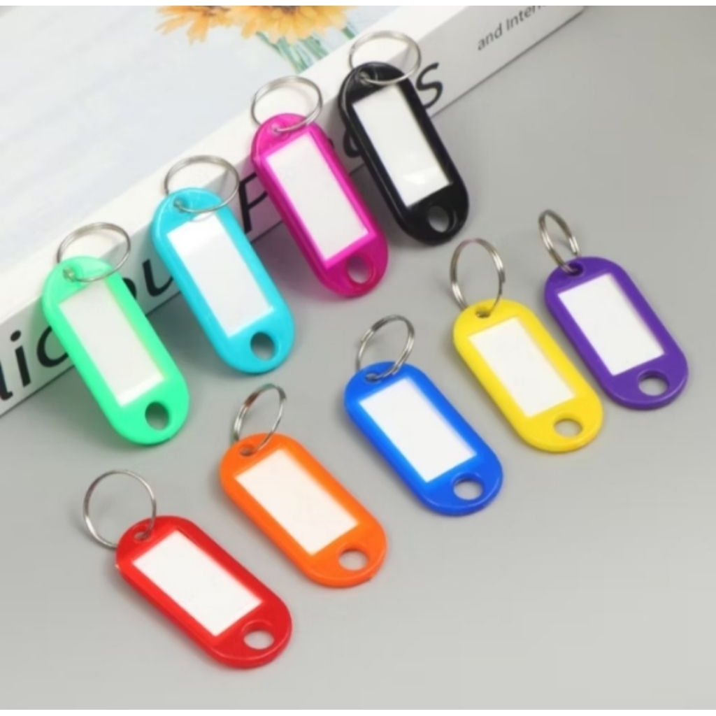 Ganci Name Tag Simple / Tag Gantungan Kunci Label Nama / Keychain Ring Name Tag / Gantungan Kunci Pl