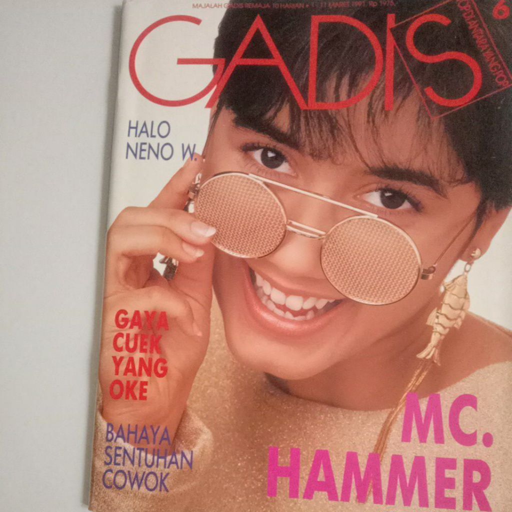 Majalah Gadis Tahun 1991 Cover Gaby Diane Djorghi