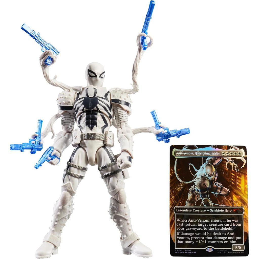 SPIDER-MAN MARVEL LEGENDS SERIES MAGIC: THE GATHERING AGENT ANTI-VENOM, MAINAN FIGUR AKSI 6 INCI &