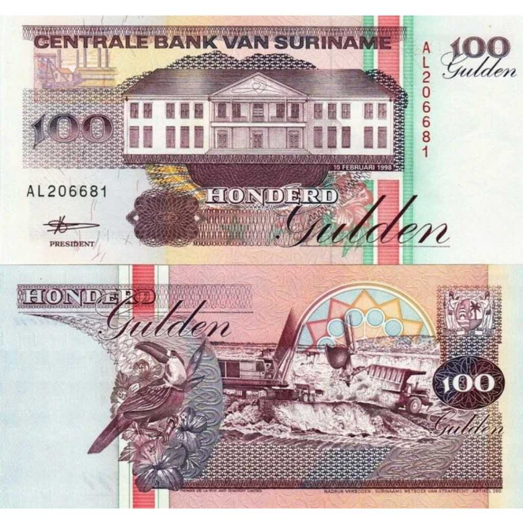 Suriname 100 Gulden UNC-Original 100%