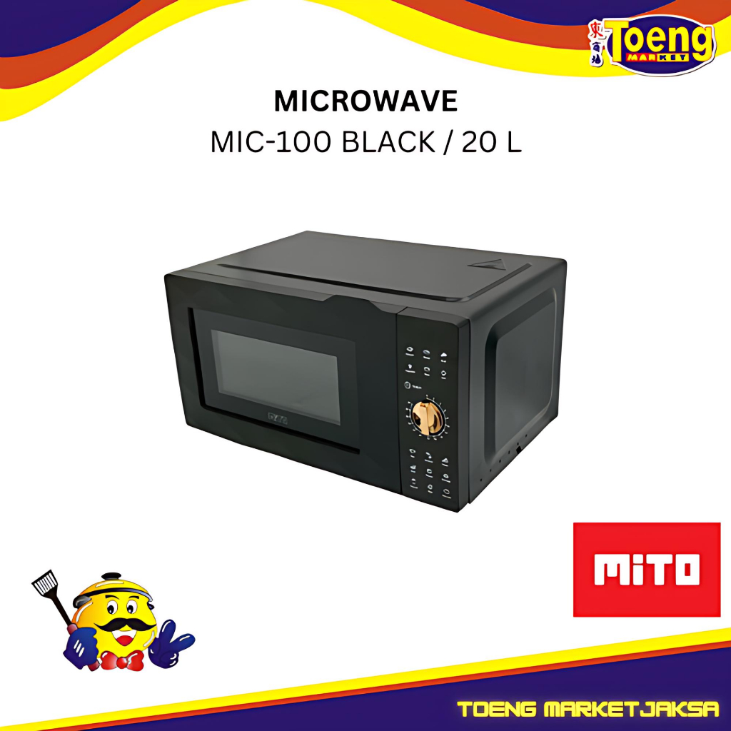 Mito Microwave 20 Lt Low Watt - OVEN MICROWAVE MIC-100 BLACK MITO