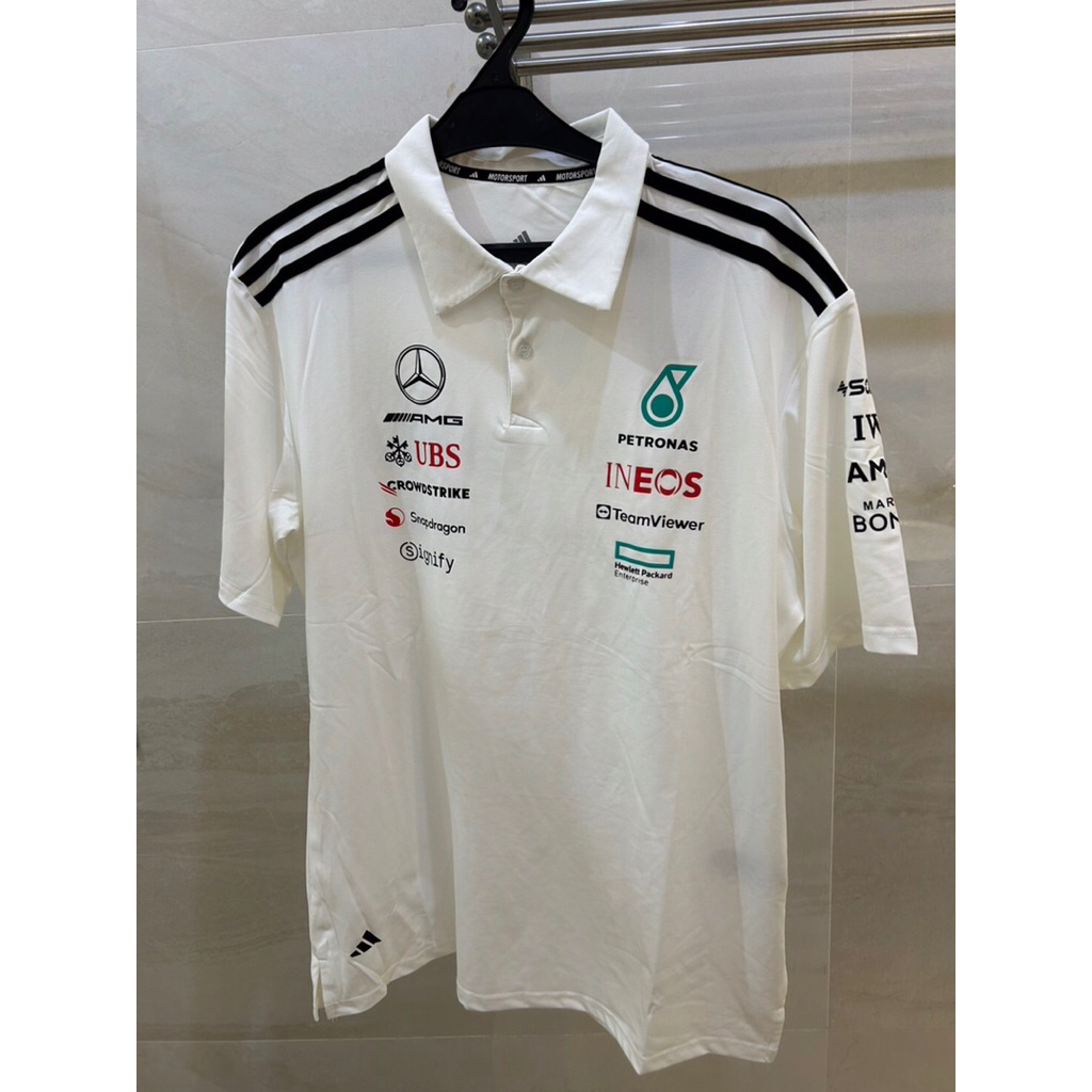 Adidas mercedes polo white