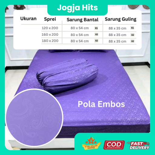 Sprei Polos Embos Uk 120 160 180 - Sprei Embos Uk 180 x 200 - Sprei Premium Embos