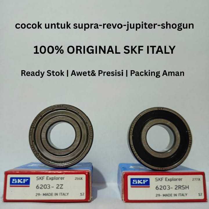 LaherSKF6203-BearingMotor-cocok=Supra,Revo,Jupiter,Shogun