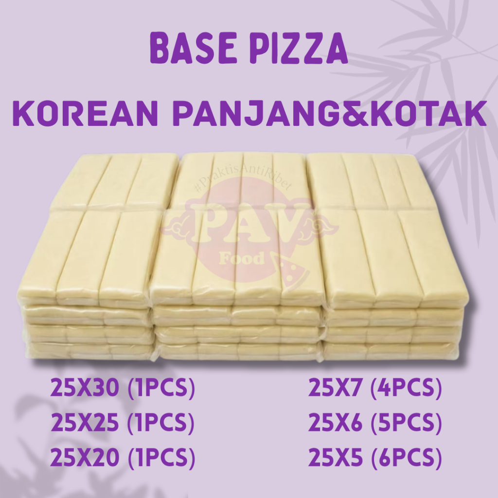 PAV Korean base ( BELI 3 + BONUS 1) dough pizza panjang kotak halal lembut best seller
