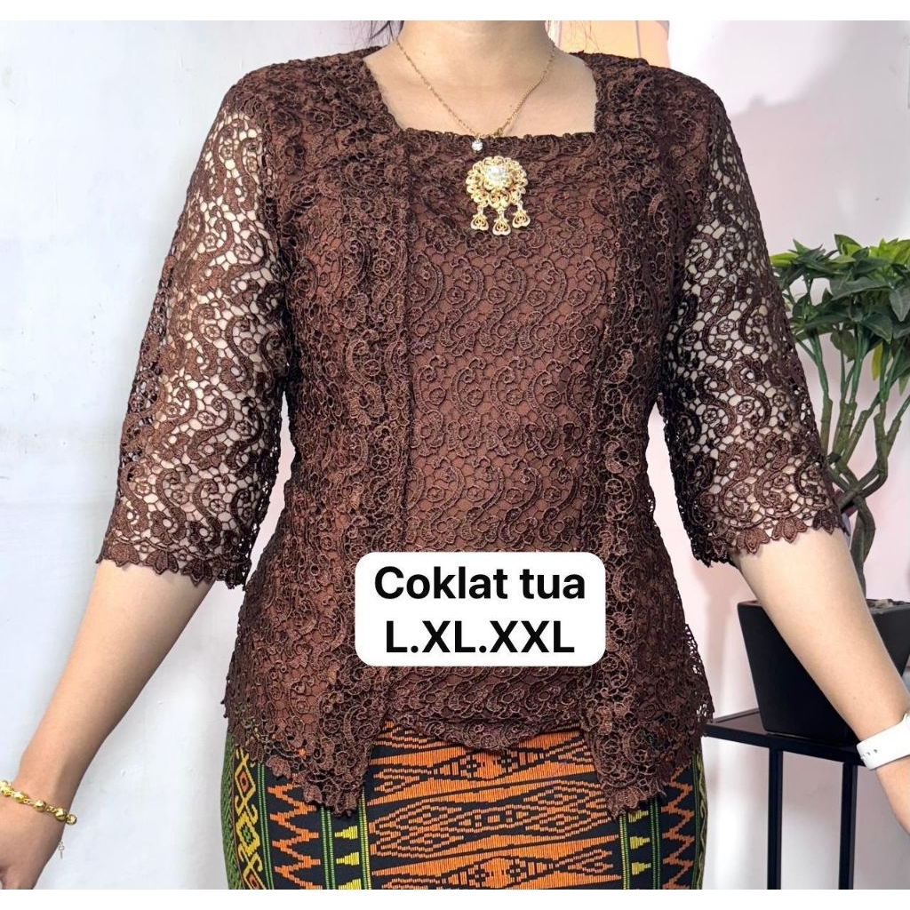 Blus Brokat Premium Mami Terbaru