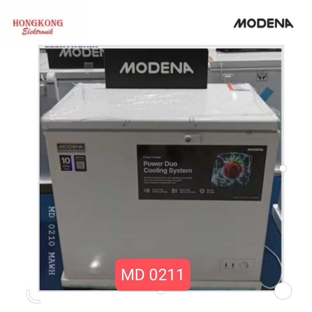 MODENA Chest Freezer Modena MD-0211 MAWH 210 Liter MD0211MAWH Freezer Box