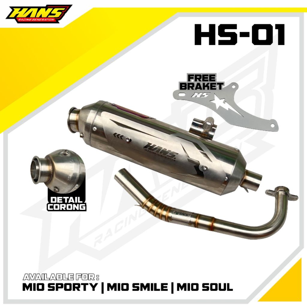 knalpot mio std racing hans generation type HS 01 for  Mio sproty- Mio smile- Mio soul