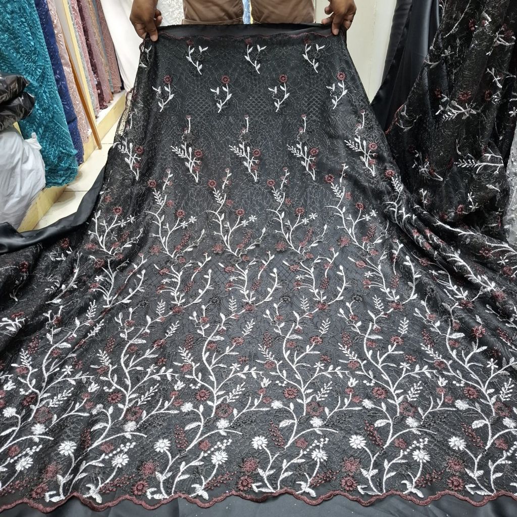 kain tile Garden 2 warna motif terbaru // bahan bordir garden bunga canti