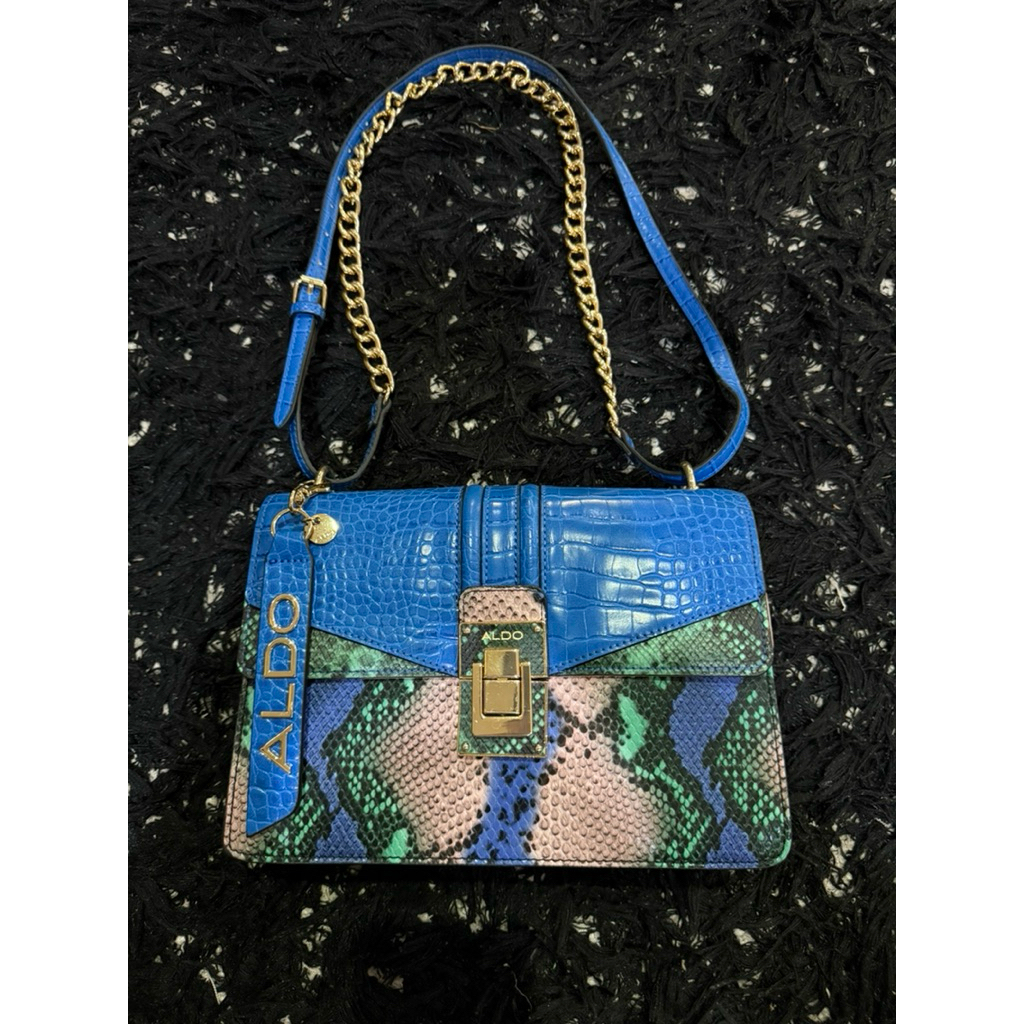 Tas wanita shoulder/ bahu dan selempang - Aldo Snake Bag ORI - tas wanita kulit ular