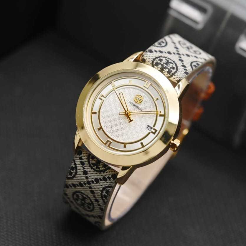 Jam Tangan Wanita Tory Burch 2062 Tanggal Kulit